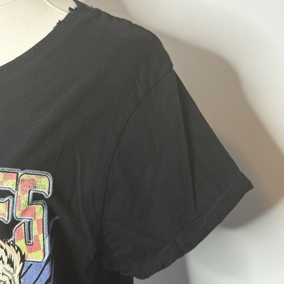 Odd People Collection Wild Ones Graphic Tee Large Black Distressed Band Shirt - Picture 4 of 7